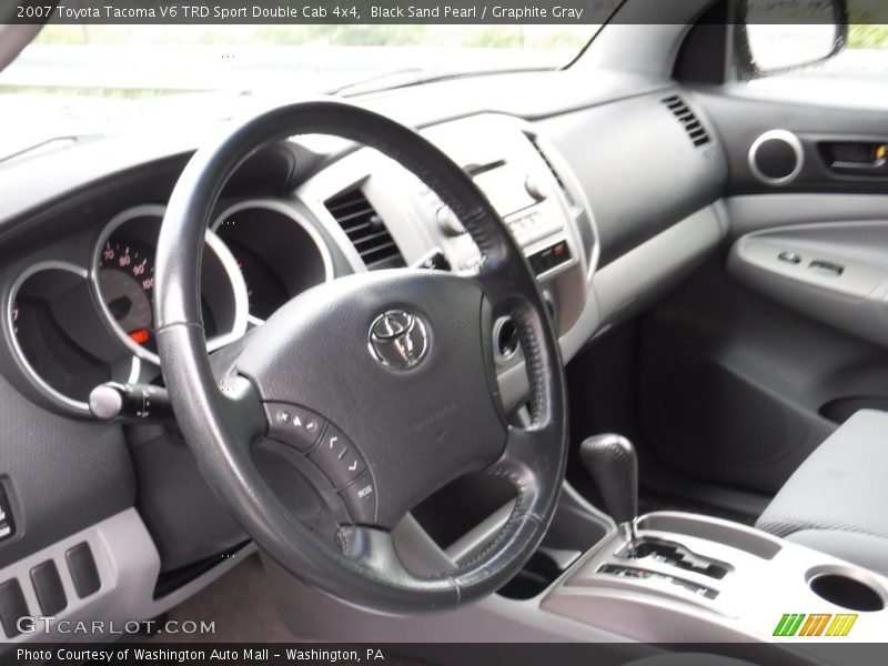 Black Sand Pearl / Graphite Gray 2007 Toyota Tacoma V6 TRD Sport Double Cab 4x4