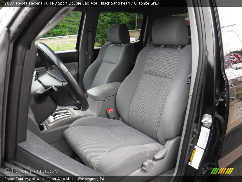 Black Sand Pearl / Graphite Gray 2007 Toyota Tacoma V6 TRD Sport Double Cab 4x4
