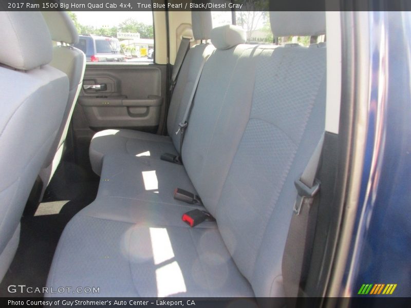 True Blue Pearl / Black/Diesel Gray 2017 Ram 1500 Big Horn Quad Cab 4x4