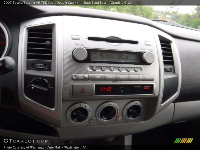 Black Sand Pearl / Graphite Gray 2007 Toyota Tacoma V6 TRD Sport Double Cab 4x4