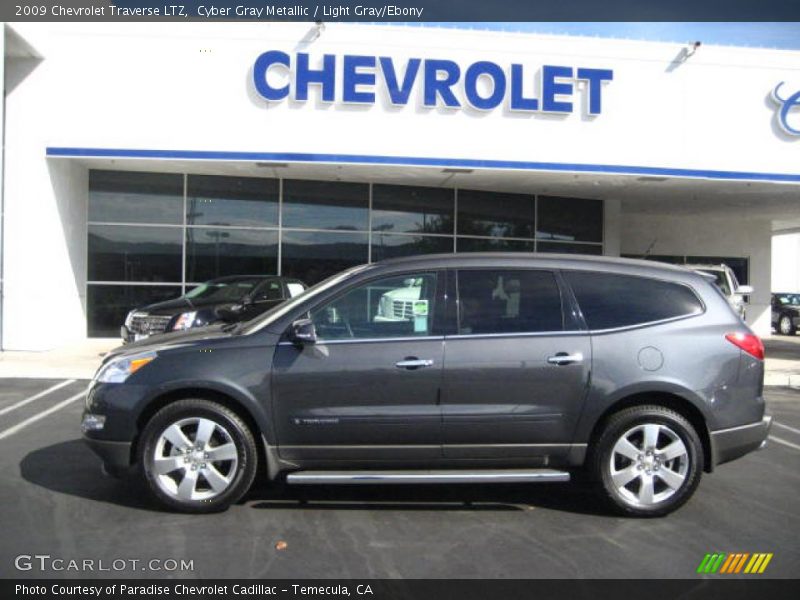 Cyber Gray Metallic / Light Gray/Ebony 2009 Chevrolet Traverse LTZ