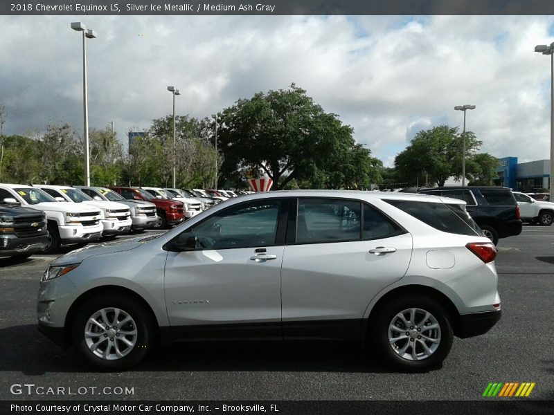 Silver Ice Metallic / Medium Ash Gray 2018 Chevrolet Equinox LS