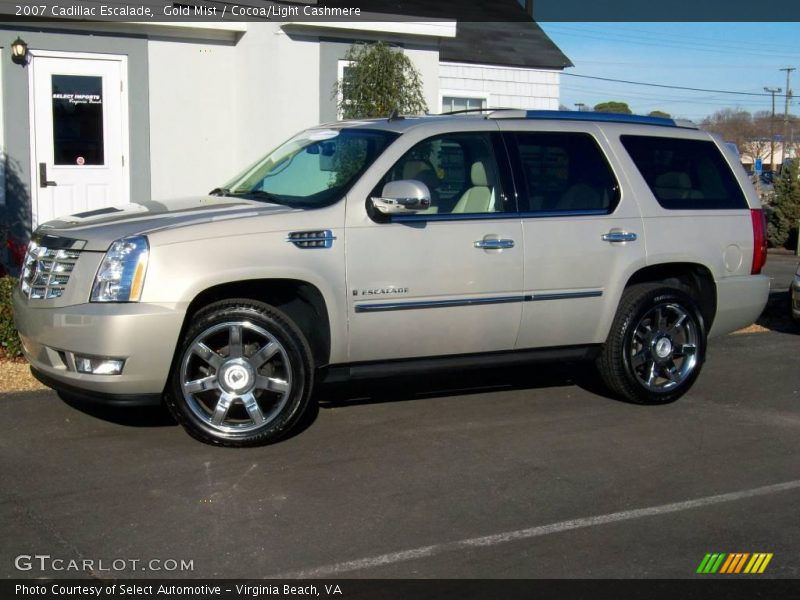 Gold Mist / Cocoa/Light Cashmere 2007 Cadillac Escalade