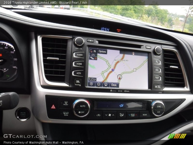 Blizzard Pearl / Ash 2016 Toyota Highlander Limited AWD