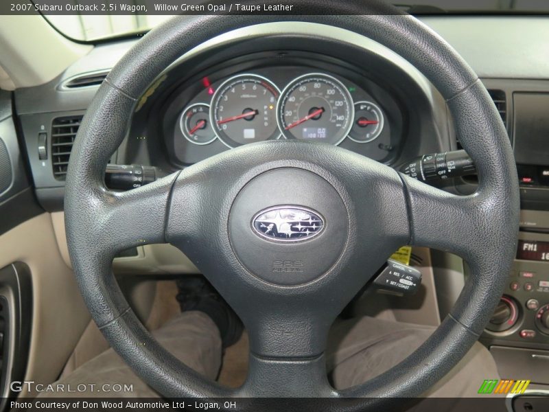 Willow Green Opal / Taupe Leather 2007 Subaru Outback 2.5i Wagon