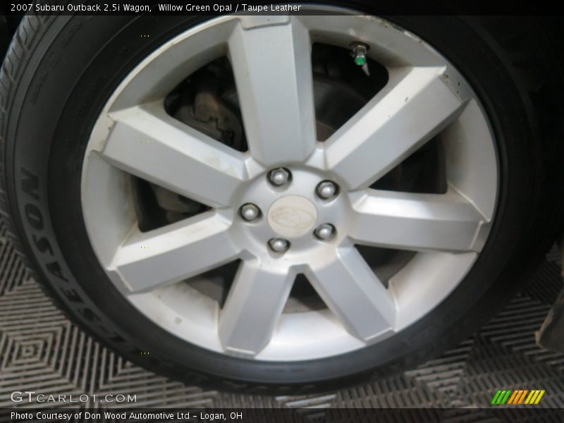 Willow Green Opal / Taupe Leather 2007 Subaru Outback 2.5i Wagon