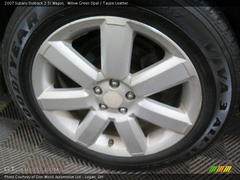 Willow Green Opal / Taupe Leather 2007 Subaru Outback 2.5i Wagon