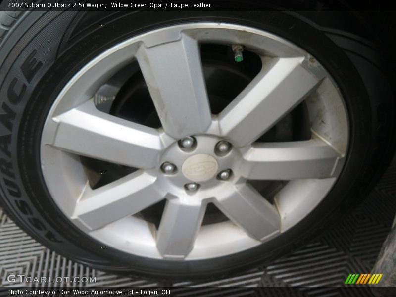 Willow Green Opal / Taupe Leather 2007 Subaru Outback 2.5i Wagon