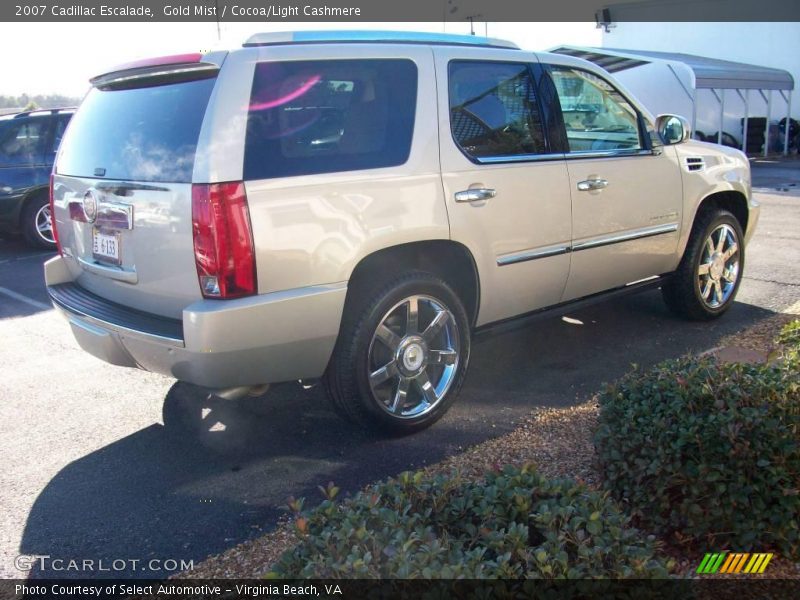 Gold Mist / Cocoa/Light Cashmere 2007 Cadillac Escalade
