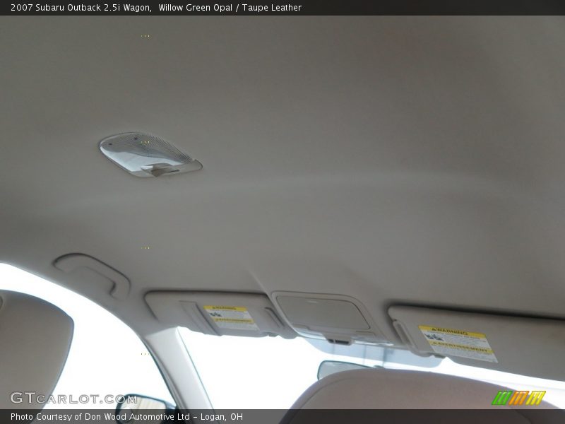 Willow Green Opal / Taupe Leather 2007 Subaru Outback 2.5i Wagon