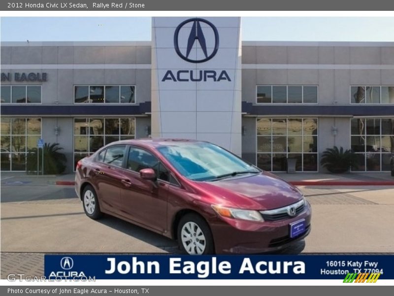 Rallye Red / Stone 2012 Honda Civic LX Sedan