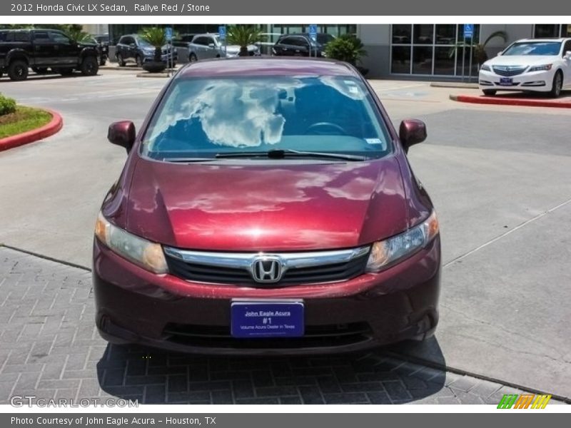 Rallye Red / Stone 2012 Honda Civic LX Sedan