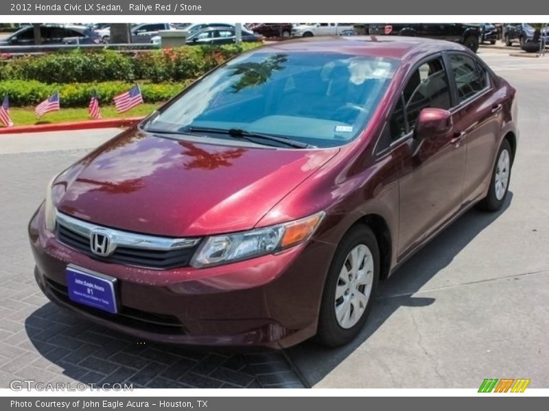 Rallye Red / Stone 2012 Honda Civic LX Sedan