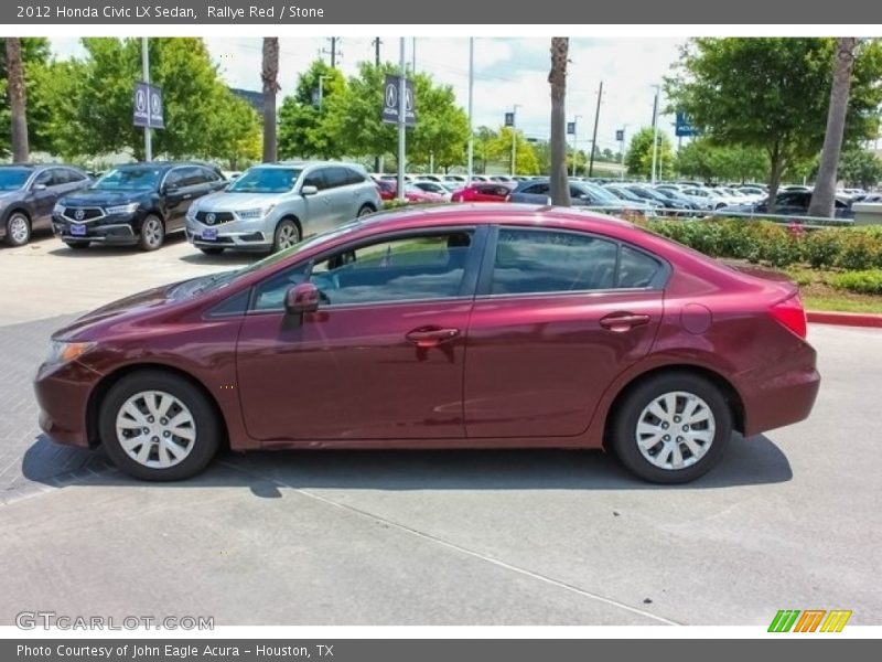 Rallye Red / Stone 2012 Honda Civic LX Sedan