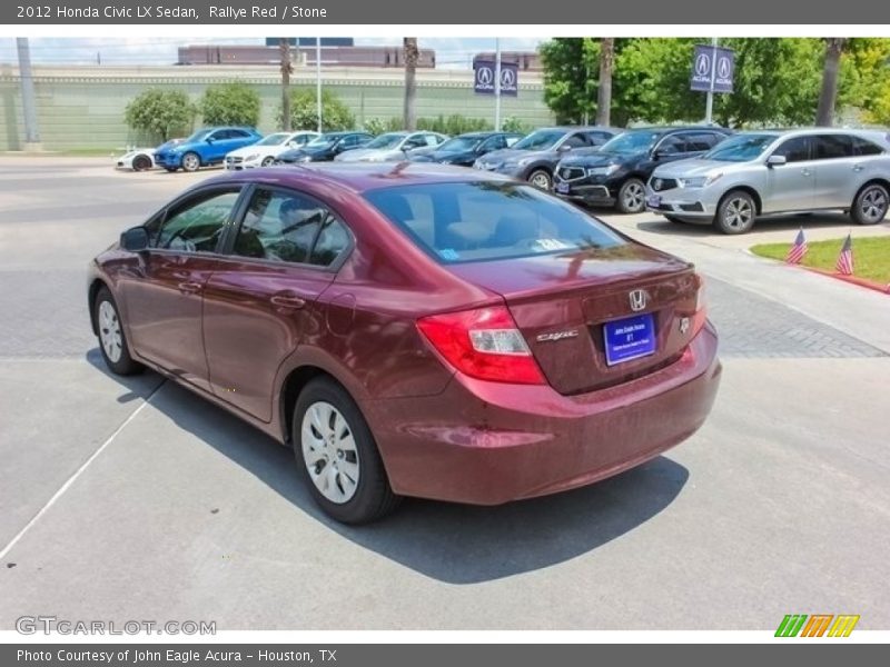 Rallye Red / Stone 2012 Honda Civic LX Sedan