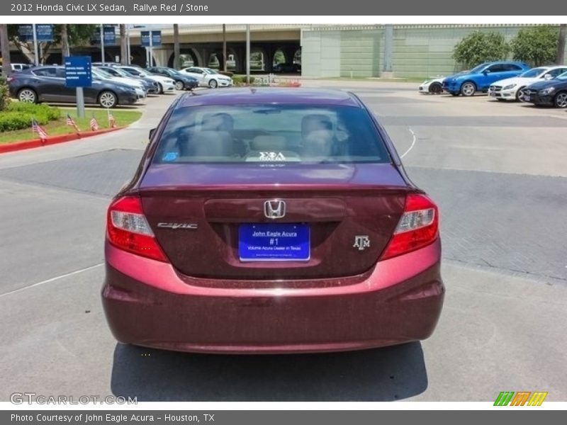 Rallye Red / Stone 2012 Honda Civic LX Sedan