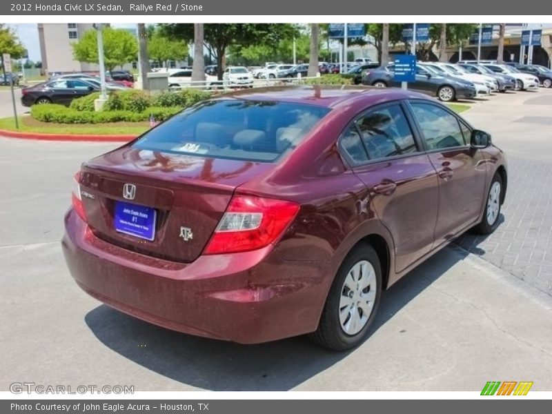 Rallye Red / Stone 2012 Honda Civic LX Sedan