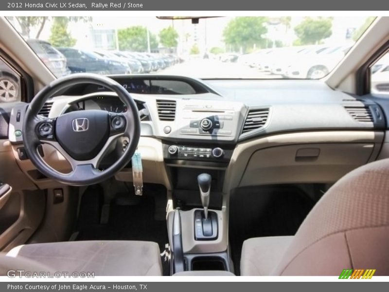 Rallye Red / Stone 2012 Honda Civic LX Sedan