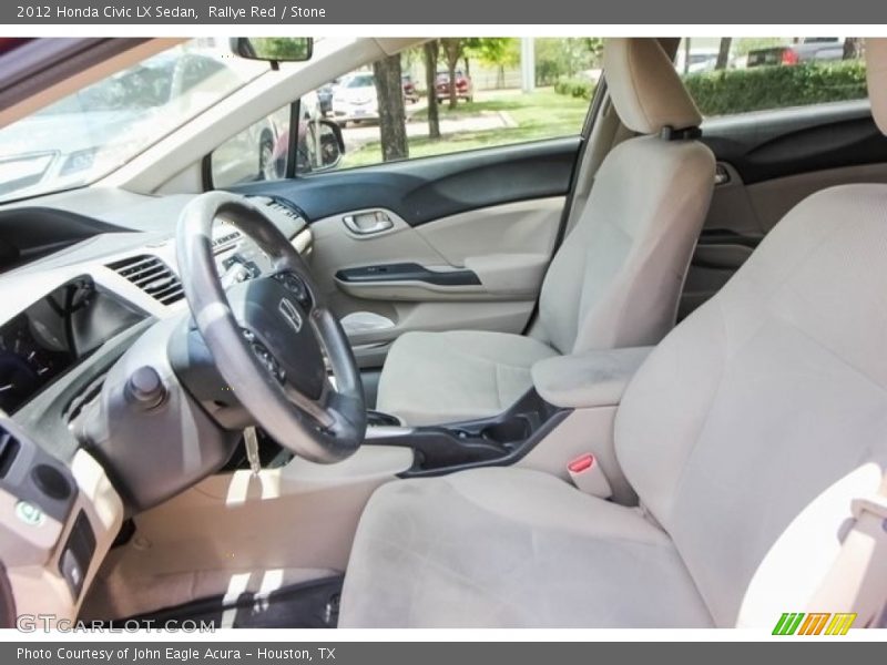 Rallye Red / Stone 2012 Honda Civic LX Sedan