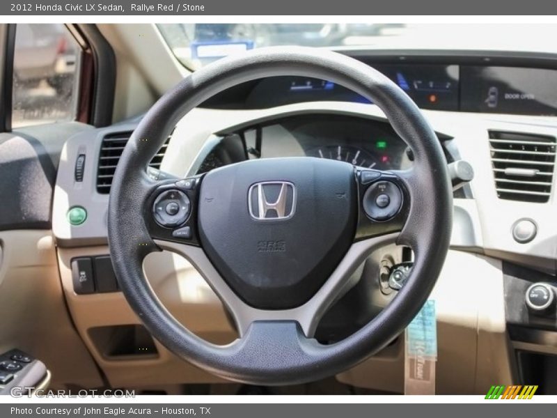 Rallye Red / Stone 2012 Honda Civic LX Sedan