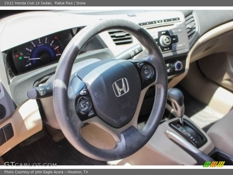 Rallye Red / Stone 2012 Honda Civic LX Sedan