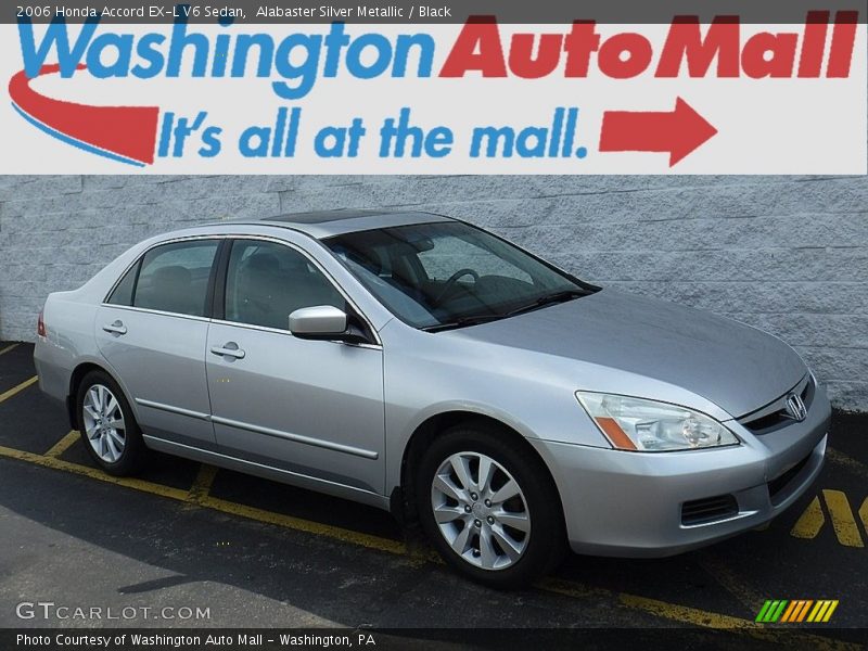 Alabaster Silver Metallic / Black 2006 Honda Accord EX-L V6 Sedan