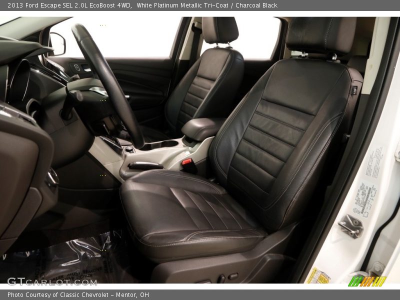 White Platinum Metallic Tri-Coat / Charcoal Black 2013 Ford Escape SEL 2.0L EcoBoost 4WD
