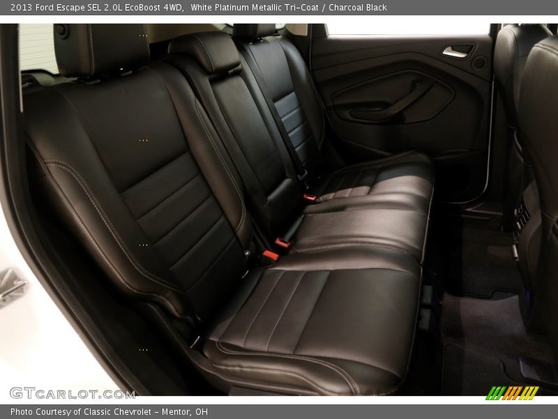 White Platinum Metallic Tri-Coat / Charcoal Black 2013 Ford Escape SEL 2.0L EcoBoost 4WD