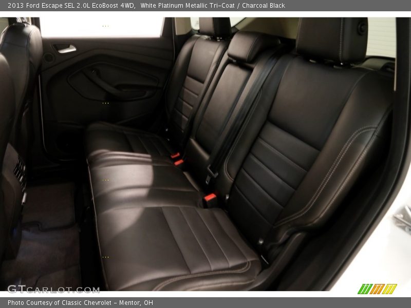 White Platinum Metallic Tri-Coat / Charcoal Black 2013 Ford Escape SEL 2.0L EcoBoost 4WD