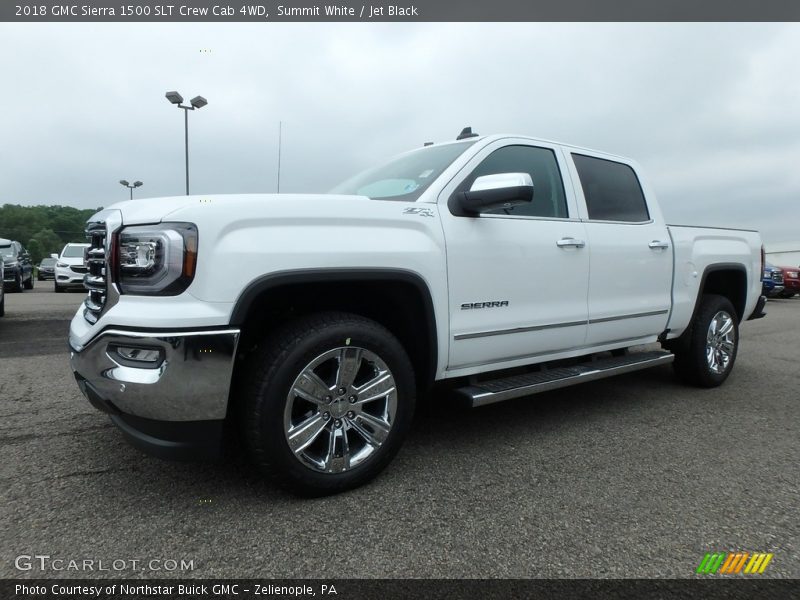 Summit White / Jet Black 2018 GMC Sierra 1500 SLT Crew Cab 4WD