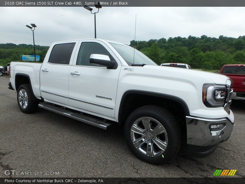 Summit White / Jet Black 2018 GMC Sierra 1500 SLT Crew Cab 4WD