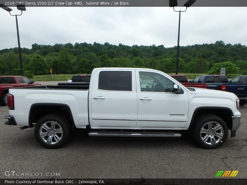 Summit White / Jet Black 2018 GMC Sierra 1500 SLT Crew Cab 4WD