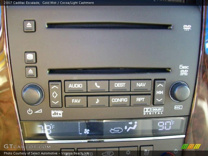 Gold Mist / Cocoa/Light Cashmere 2007 Cadillac Escalade