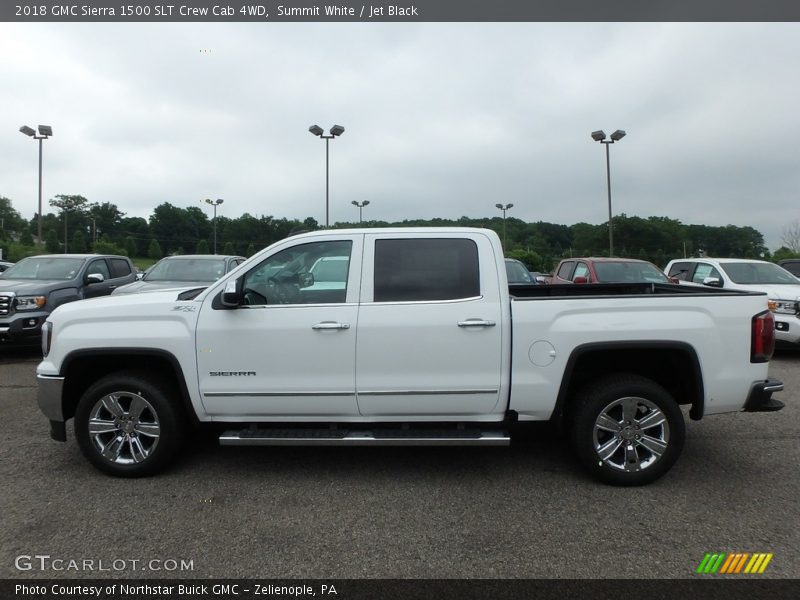 Summit White / Jet Black 2018 GMC Sierra 1500 SLT Crew Cab 4WD