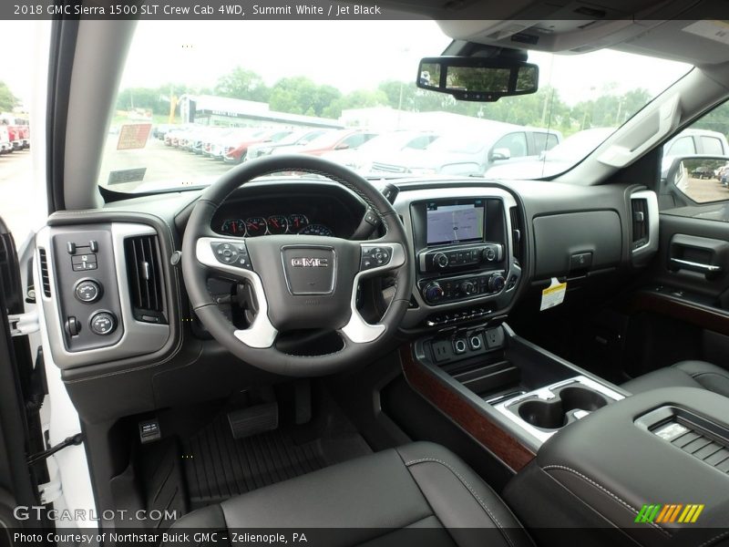 Summit White / Jet Black 2018 GMC Sierra 1500 SLT Crew Cab 4WD