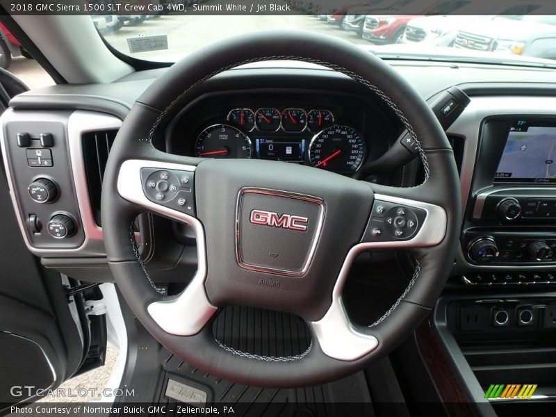Summit White / Jet Black 2018 GMC Sierra 1500 SLT Crew Cab 4WD