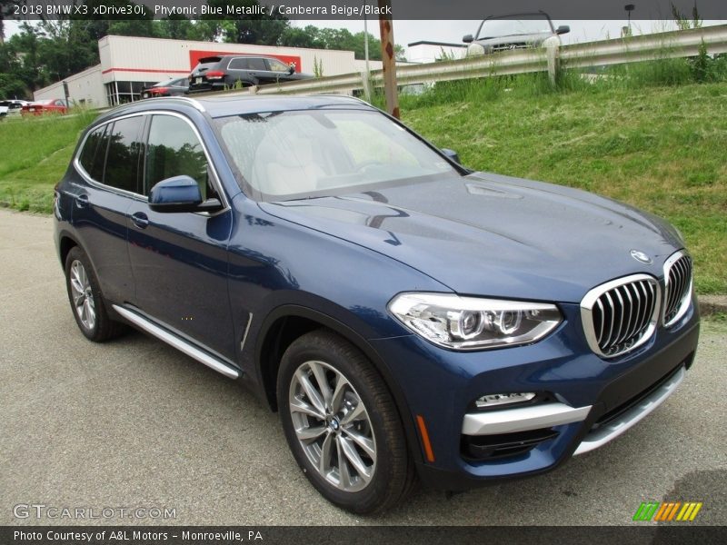 Phytonic Blue Metallic / Canberra Beige/Black 2018 BMW X3 xDrive30i