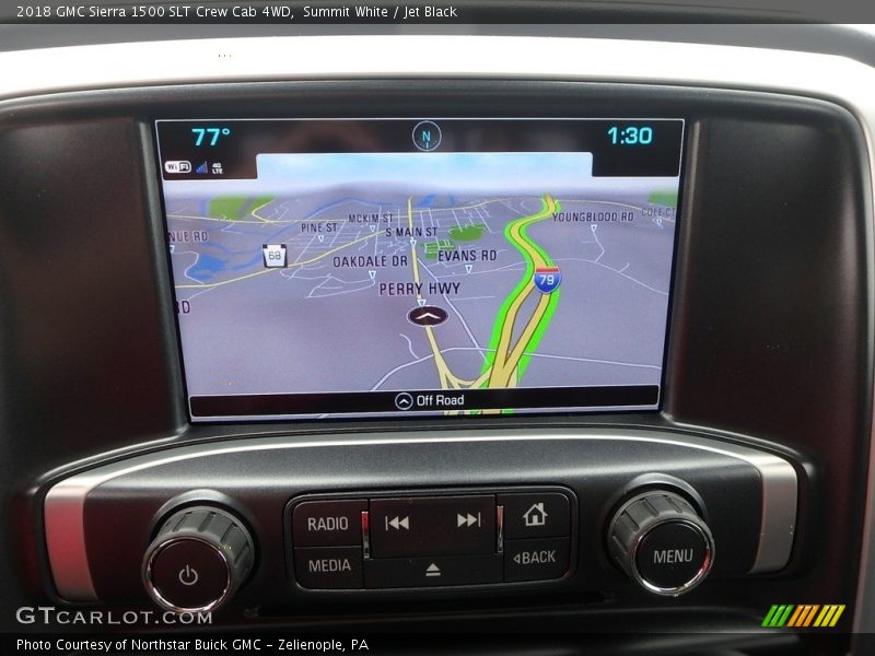 Summit White / Jet Black 2018 GMC Sierra 1500 SLT Crew Cab 4WD