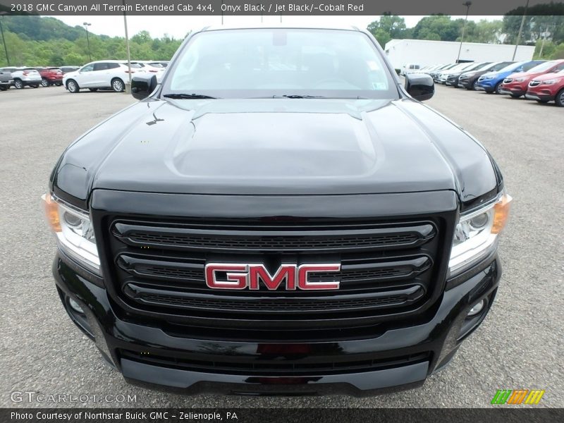 Onyx Black / Jet Black/­Cobalt Red 2018 GMC Canyon All Terrain Extended Cab 4x4