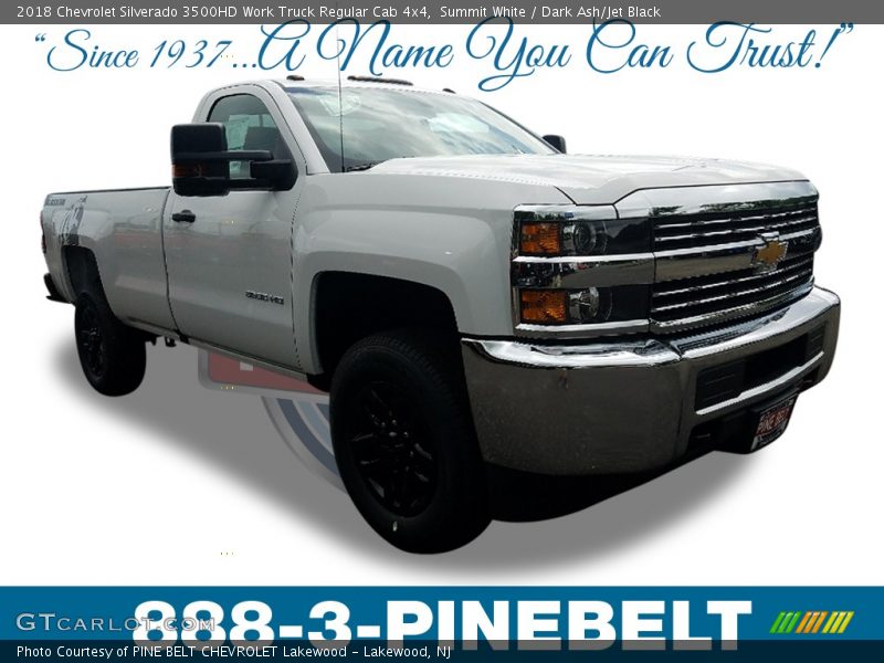 Summit White / Dark Ash/Jet Black 2018 Chevrolet Silverado 3500HD Work Truck Regular Cab 4x4