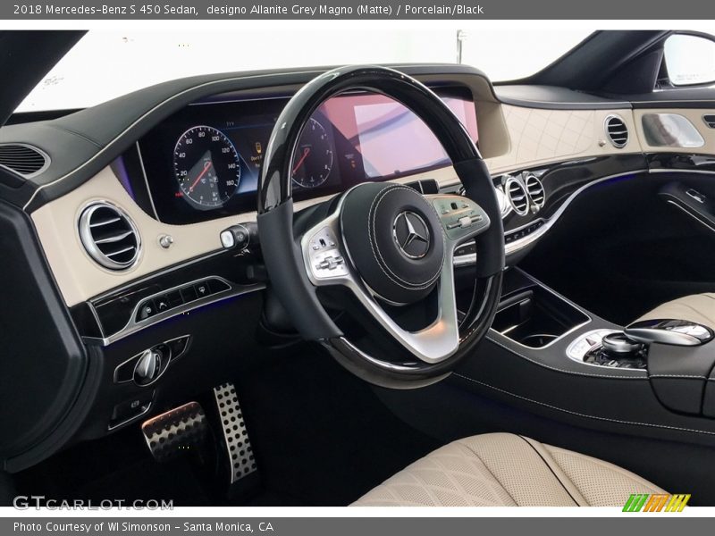 designo Allanite Grey Magno (Matte) / Porcelain/Black 2018 Mercedes-Benz S 450 Sedan