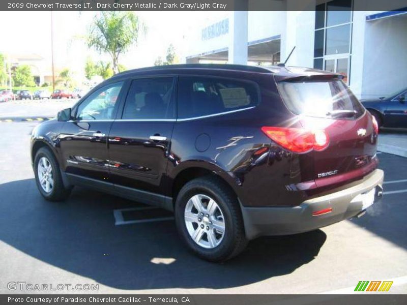 Dark Cherry Metallic / Dark Gray/Light Gray 2009 Chevrolet Traverse LT