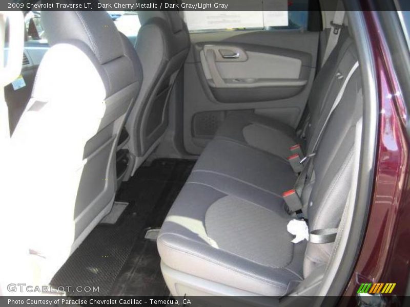 Dark Cherry Metallic / Dark Gray/Light Gray 2009 Chevrolet Traverse LT