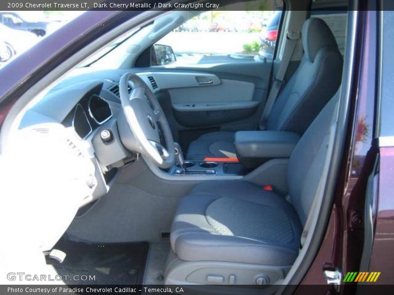 Dark Cherry Metallic / Dark Gray/Light Gray 2009 Chevrolet Traverse LT