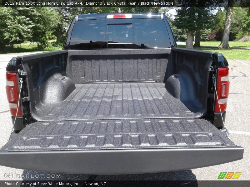 Diamond Black Crystal Pearl / Black/New Saddle 2019 Ram 1500 Long Horn Crew Cab 4x4