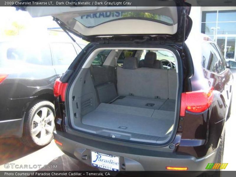 Dark Cherry Metallic / Dark Gray/Light Gray 2009 Chevrolet Traverse LT