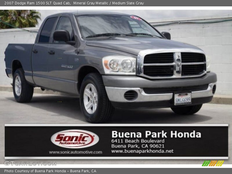 Mineral Gray Metallic / Medium Slate Gray 2007 Dodge Ram 1500 SLT Quad Cab