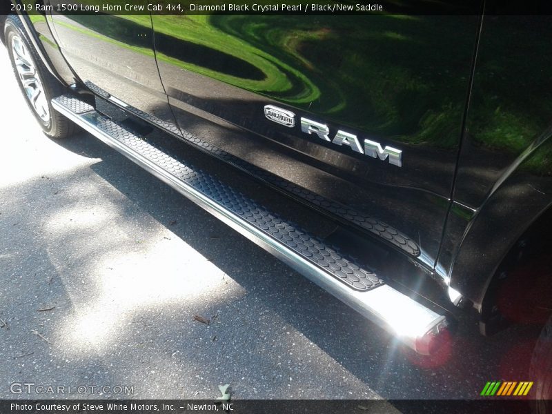 Diamond Black Crystal Pearl / Black/New Saddle 2019 Ram 1500 Long Horn Crew Cab 4x4