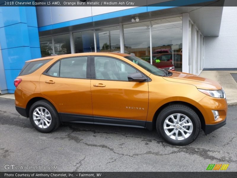 Orange Burst Metallic / Medium Ash Gray 2018 Chevrolet Equinox LS AWD