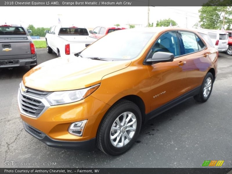 Orange Burst Metallic / Medium Ash Gray 2018 Chevrolet Equinox LS AWD